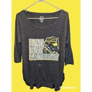 U of M "Live for Saturdays" Proedge 3/4 sleeve Shirt Women's Size S {N12}